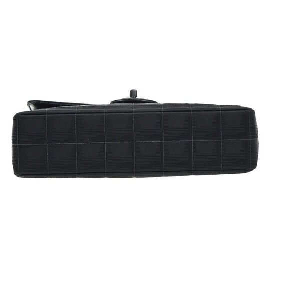 CHANEL CC Logo New Travel Line Chain Shoulder Bag Canvas Leather Black 310RP04 - Picture 6 of 16